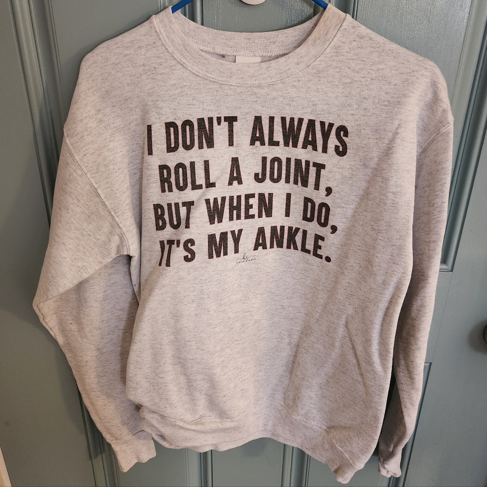 Hanes Gray Women's Sweater with Humorous Print